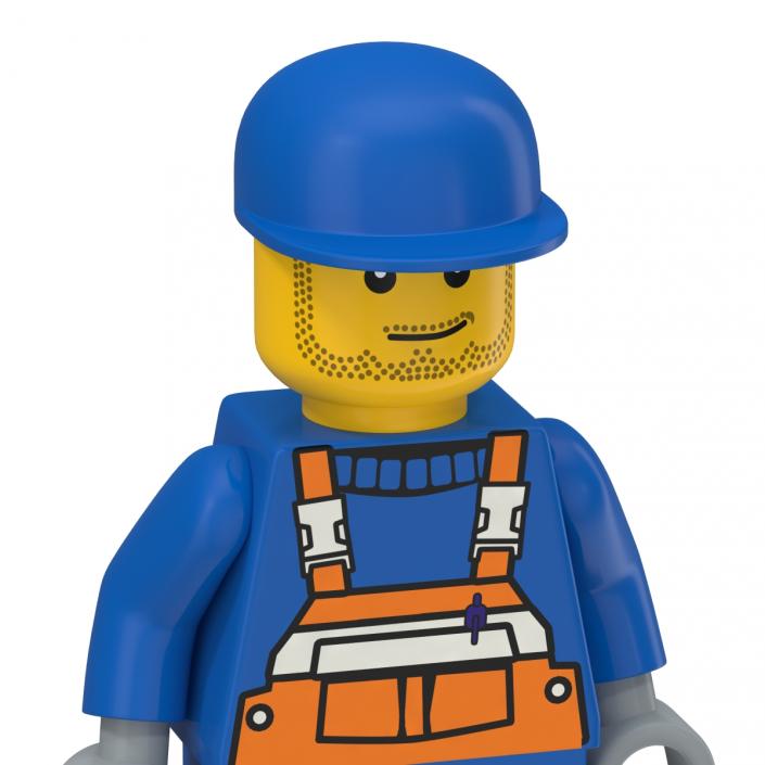 3D model Lego Man Worker
