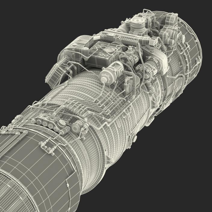 3D Turbofan Engine Klimov RD-33 model