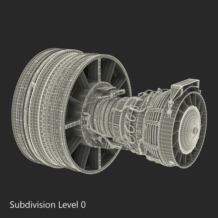 Turbofan Aircraft Engine 3D model
