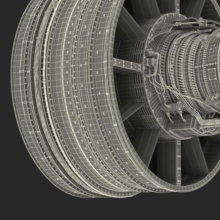 Turbofan Aircraft Engine 3D model