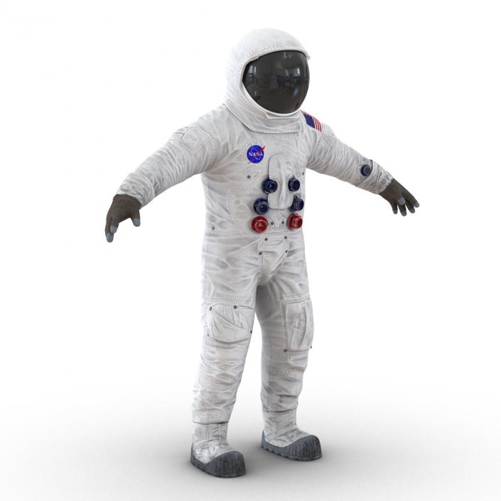 3D Astronaut NASA Wearing Spacesuit A7L 2 model