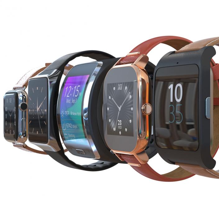 3D Smartwatches Collection model