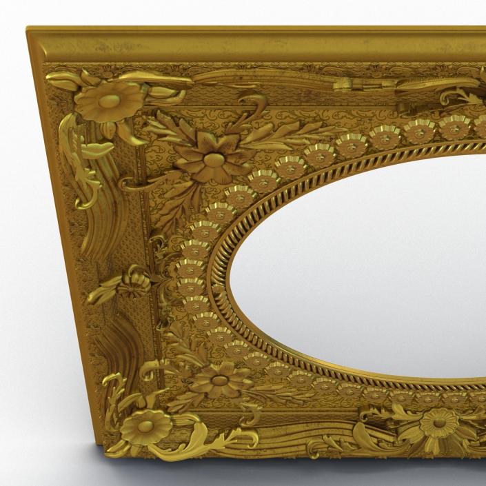 3D Baroque Picture Frame 4 model