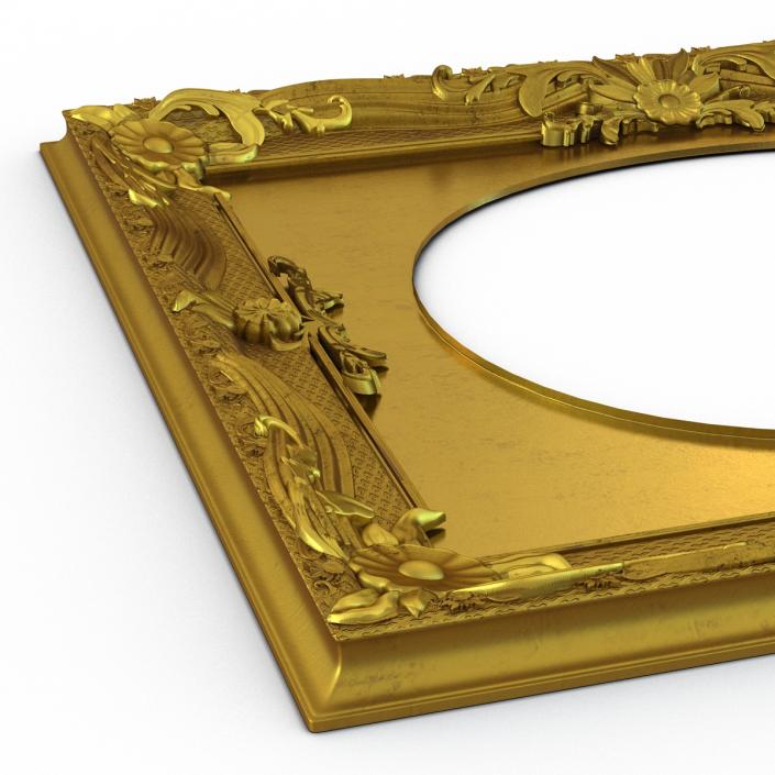 3D Baroque Picture Frame 7 model