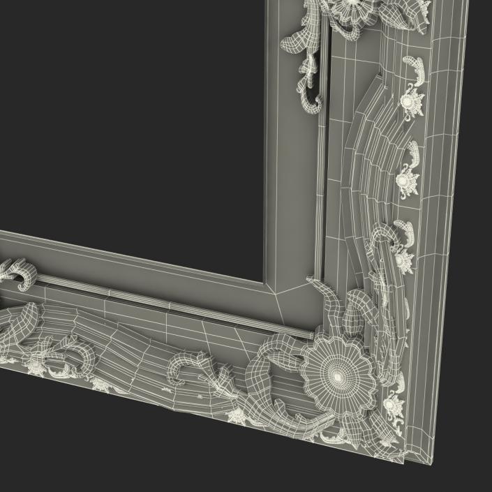 3D Baroque Picture Frame 7 model