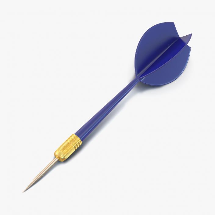 3D Dart Needle 2 Blue model