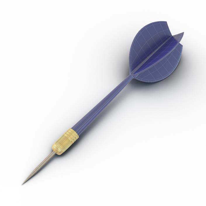 3D Dart Needle 2 Blue model