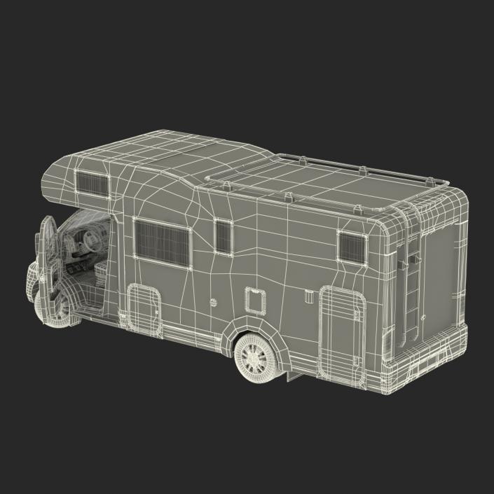 3D model Tag Axle Motorhome Rigged