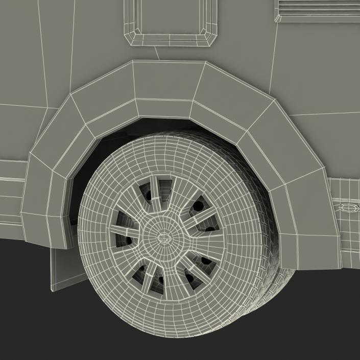 Tag Axle Motorhome Simple Interior 3D model