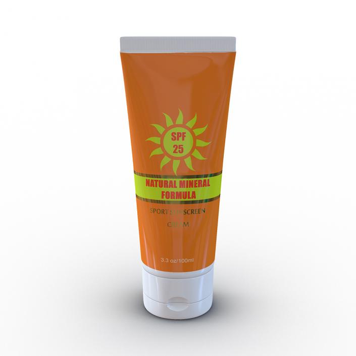 Sunscreen Tube Generic 3D