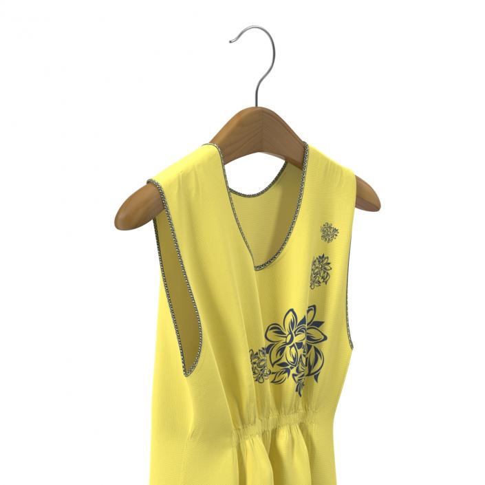 Dress On Hanger Yellow 3D