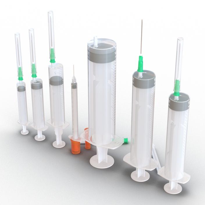 Disposable Syringe Set 3D