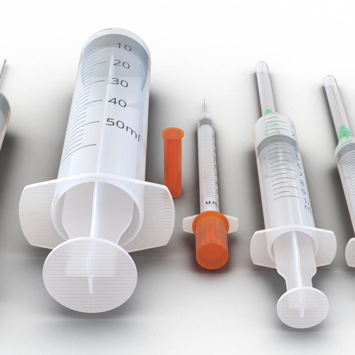 Disposable Syringe Set 3D