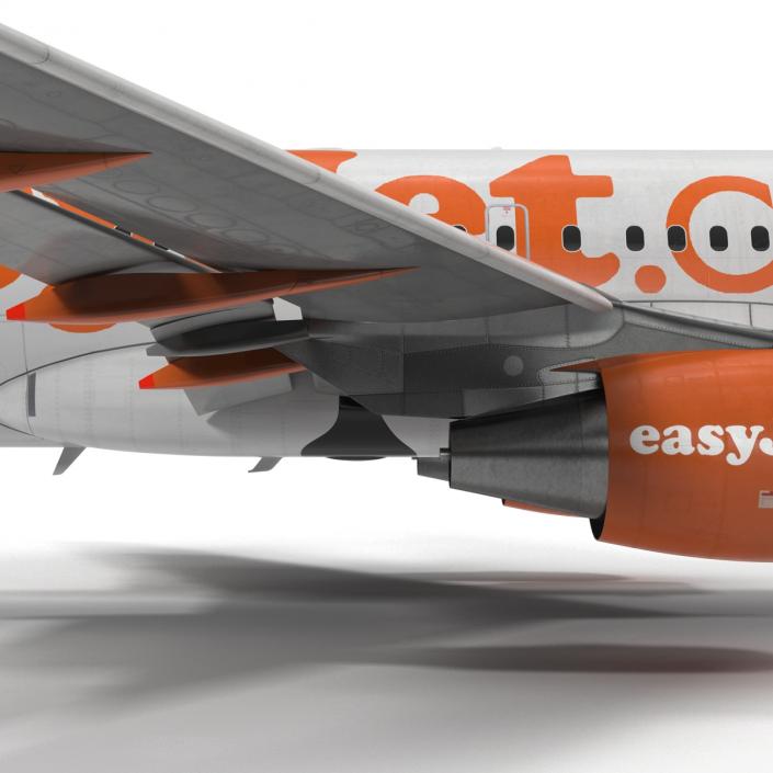 3D Airbus A319 EasyJet Rigged