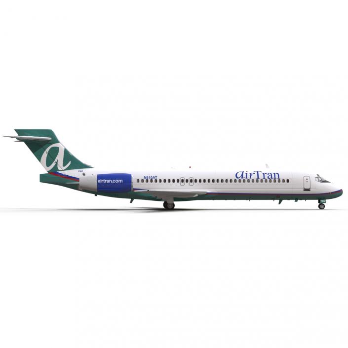 Boeing 717 200 AirTran Airways Rigged 3D