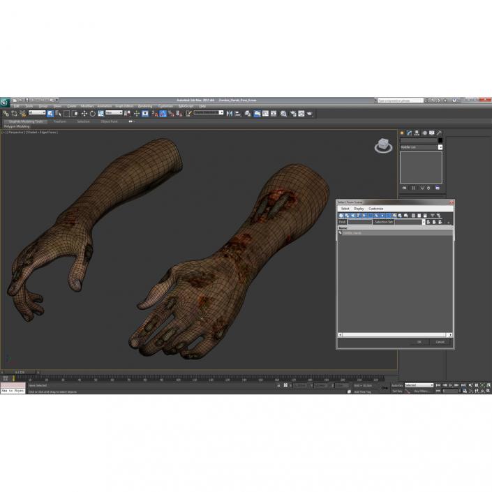 Zombie Hands Pose 4 3D model