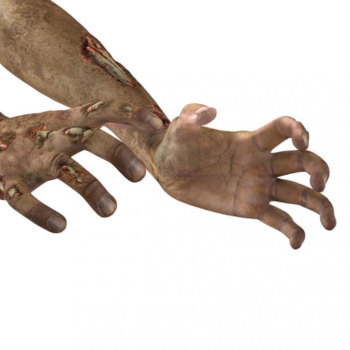 Zombie Hands Pose 5 3D model