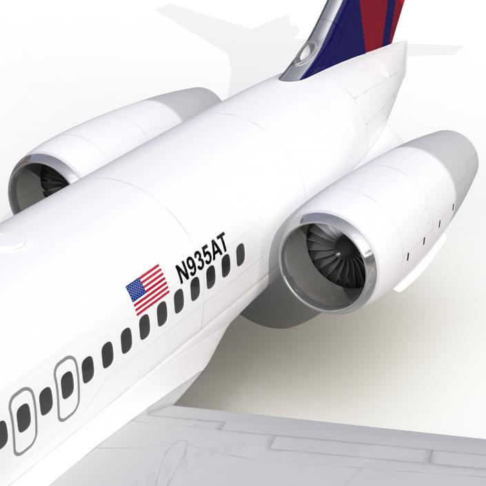3D model Boeing 717-200 Delta Air Lines
