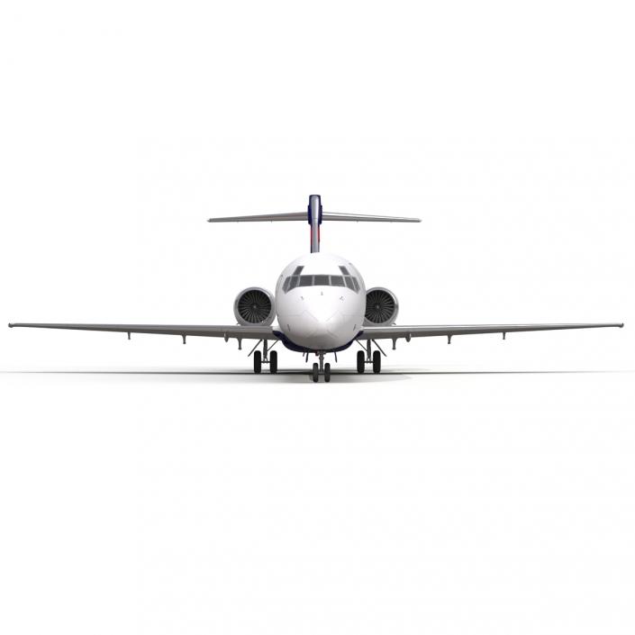 Boeing 717-200 Delta Air Lines Rigged 3D