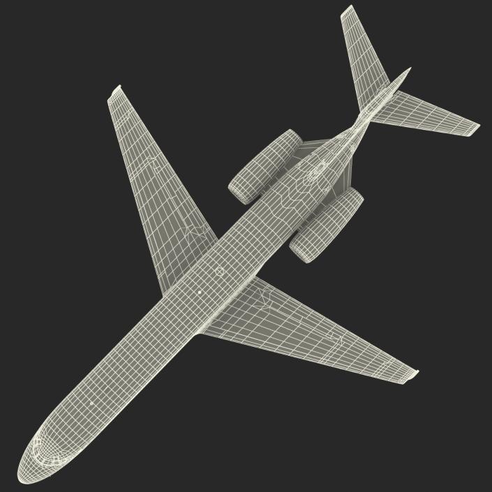 Boeing 717-200 Volotea Rigged 3D model