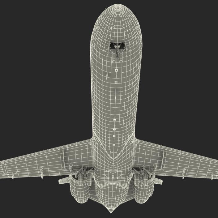 Boeing 717-200 Volotea Rigged 3D model