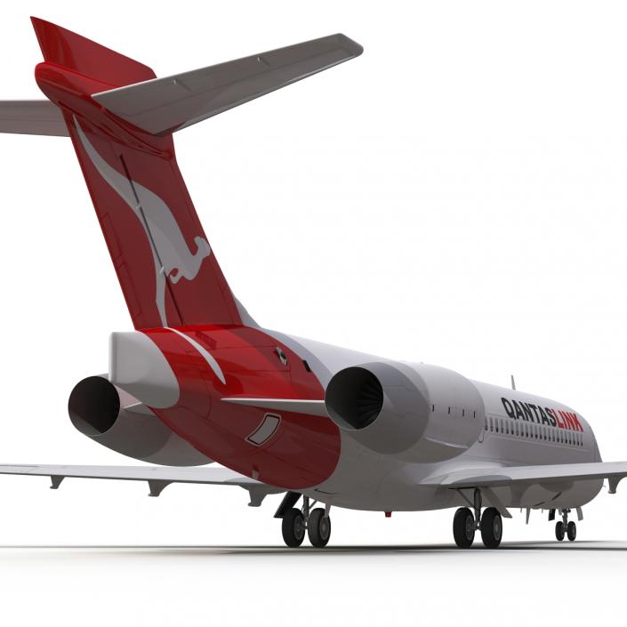 3D Boeing 717-200 Qantas Airways Rigged