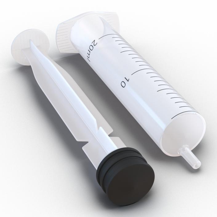 3D Disposable Syringe 20ml model