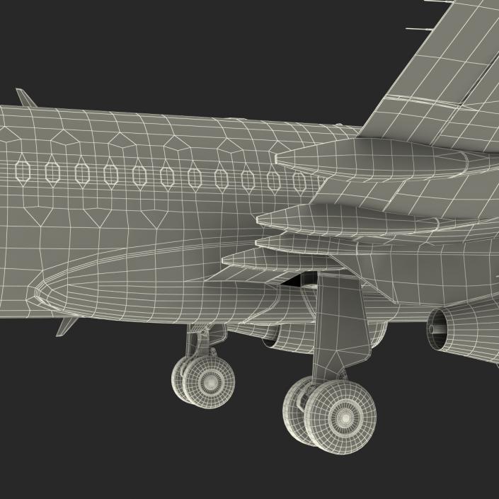 Airbus A319 British Airways Rigged 3D model
