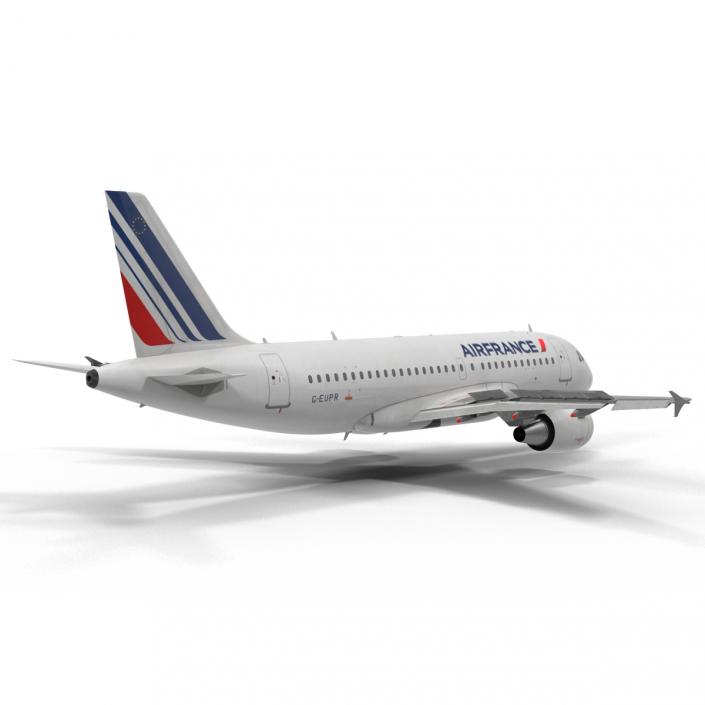 Airbus A319 Air France Rigged 3D model