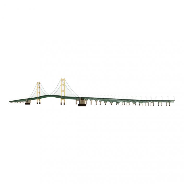 3D model Mackinac Bridge