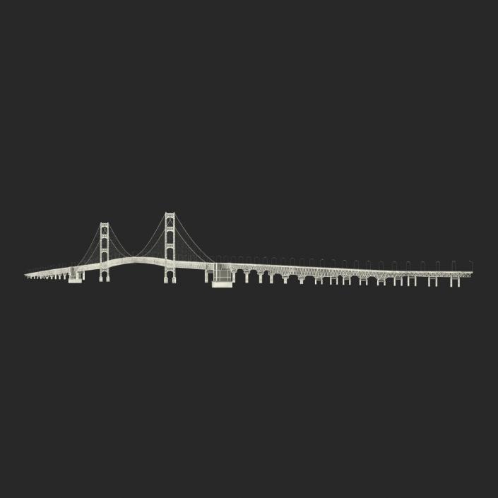 3D model Mackinac Bridge