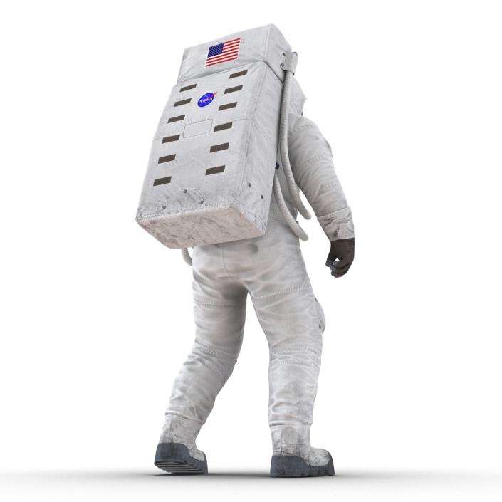3D Astronaut NASA Wearing Spacesuit A7L Pose 2 model