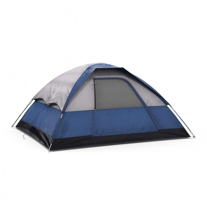 Camping Tent Blue 3D