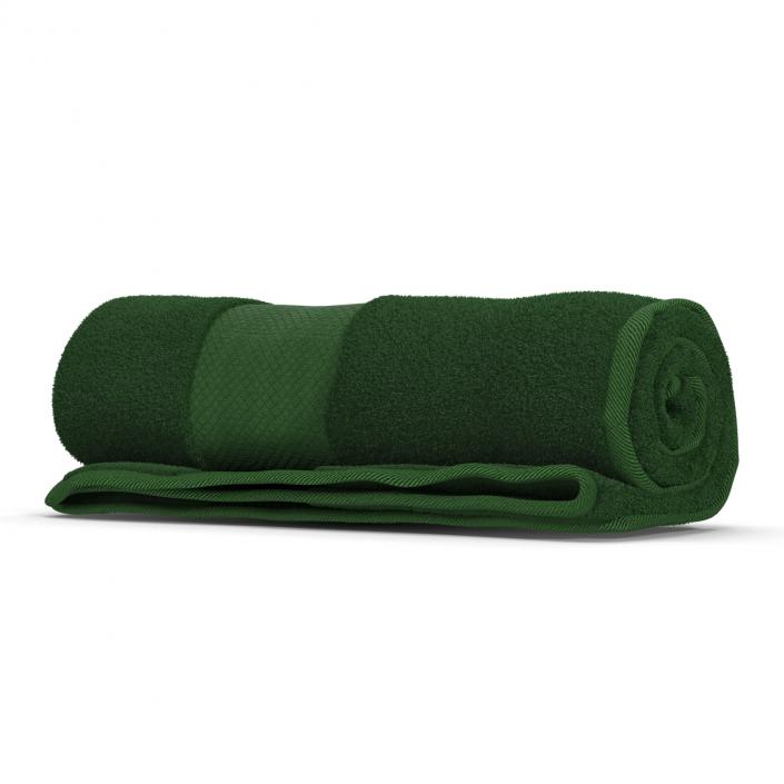 3D Rolled Towel Green model