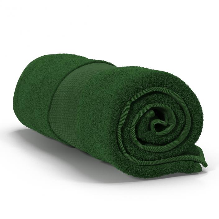 3D Rolled Towel Green model