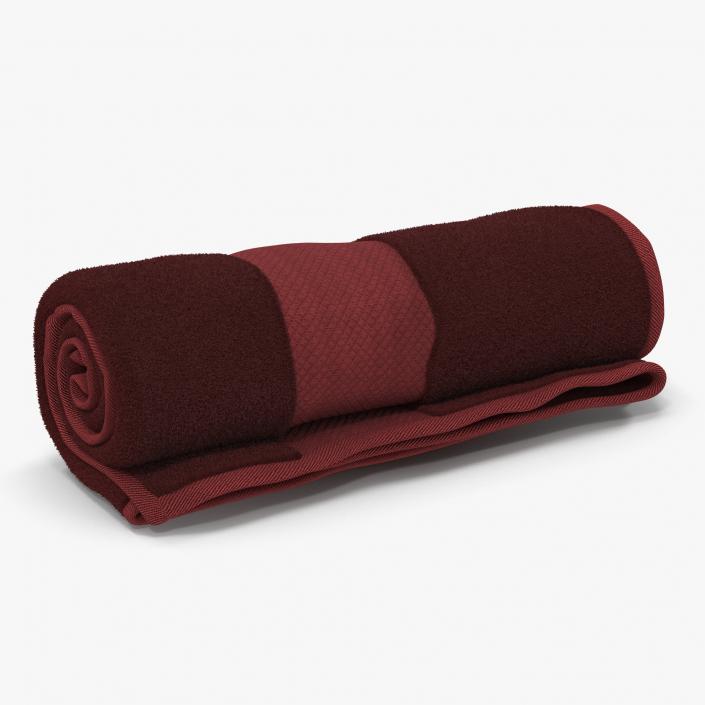3D Rolled Towel Red