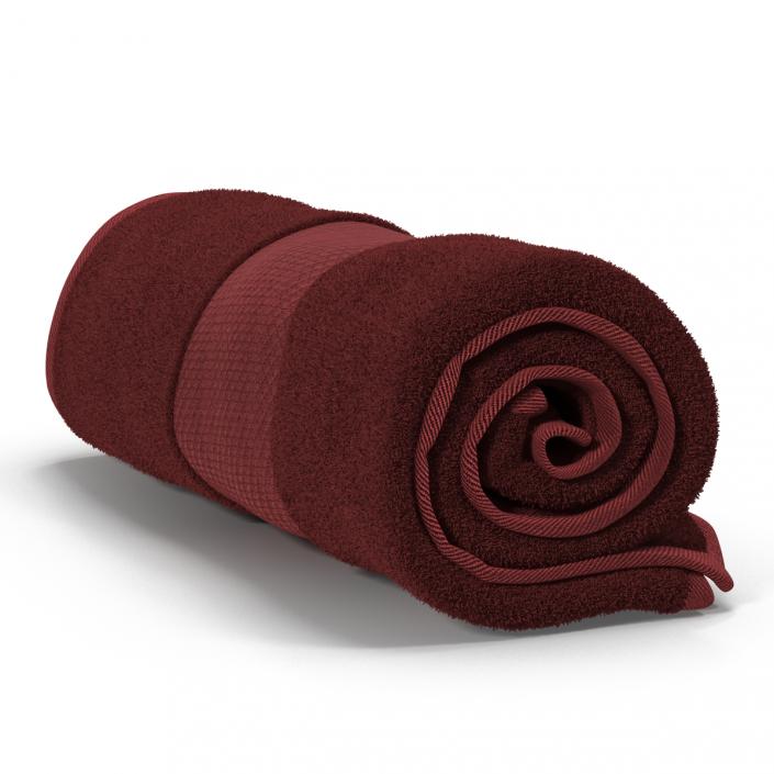 3D Rolled Towel Red