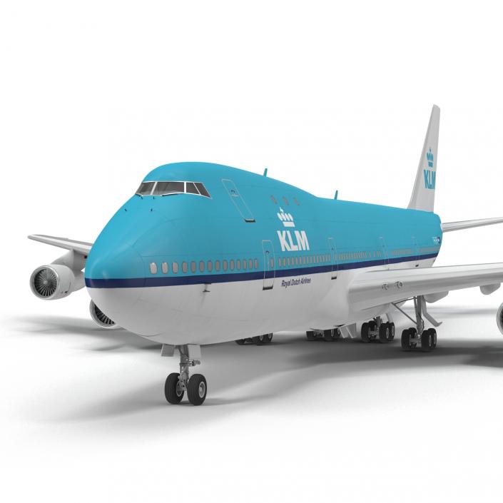 Boeing 747-100B KLM 3D model