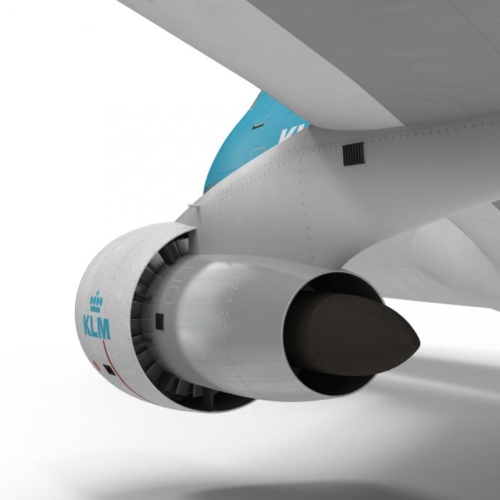 3D Boeing 747-100B KLM Rigged