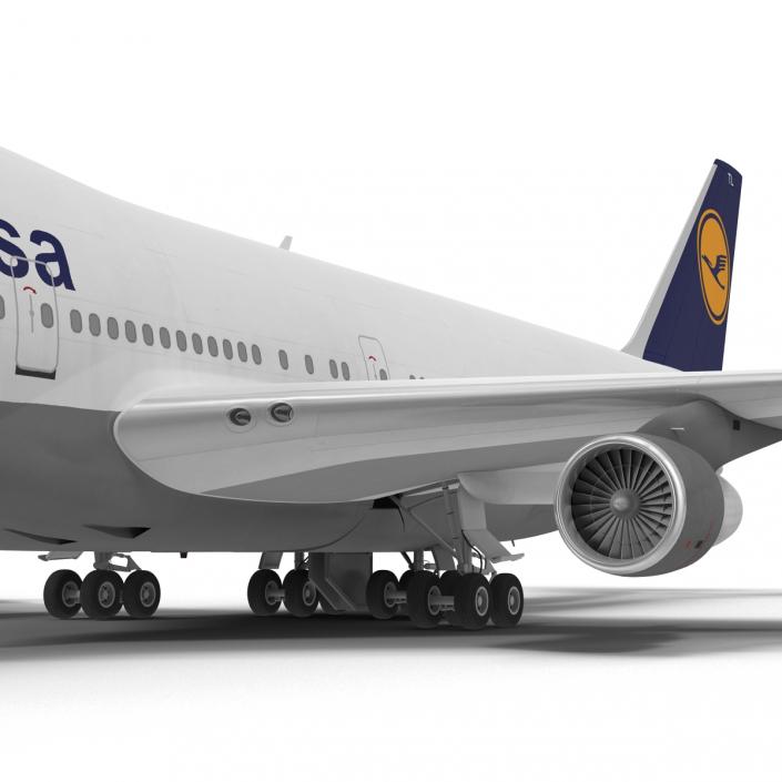 Boeing 747-100B Lufthansa Rigged 3D