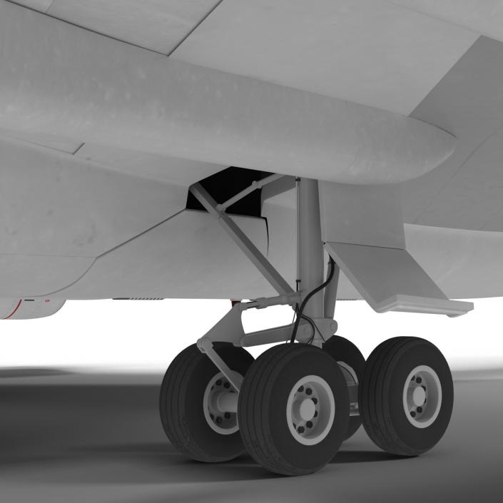Boeing 747-100B United Rigged 3D model