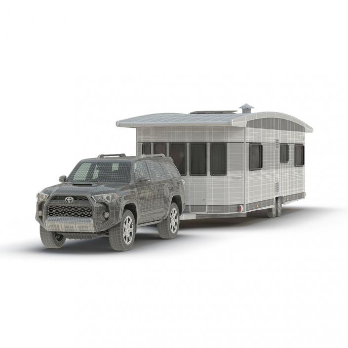 3D Toyota 4Runner and Hobby Caravan Landhaus