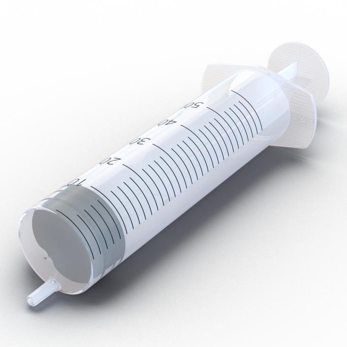 3D Disposable Syringe 50ml model
