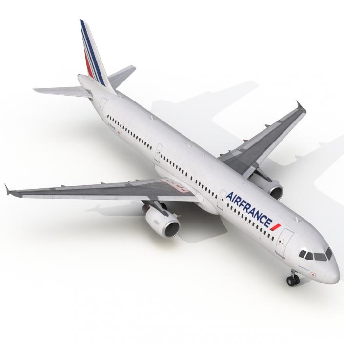 Airbus A321 Air France Rigged 3D model