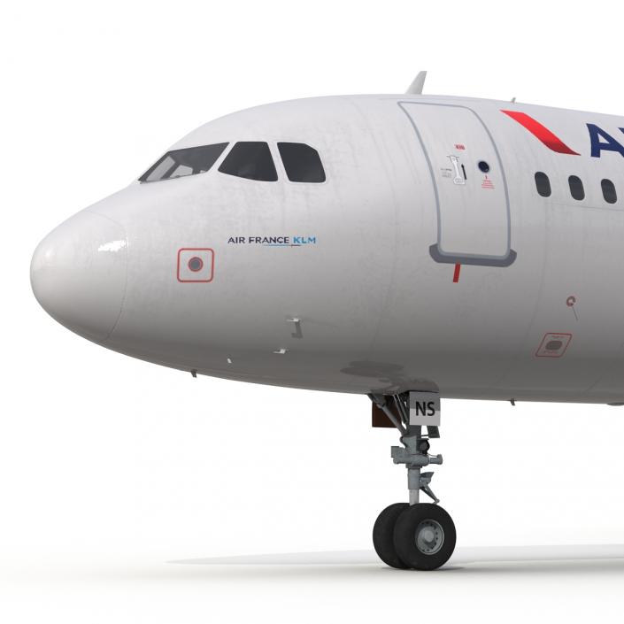 Airbus A321 Air France Rigged 3D model