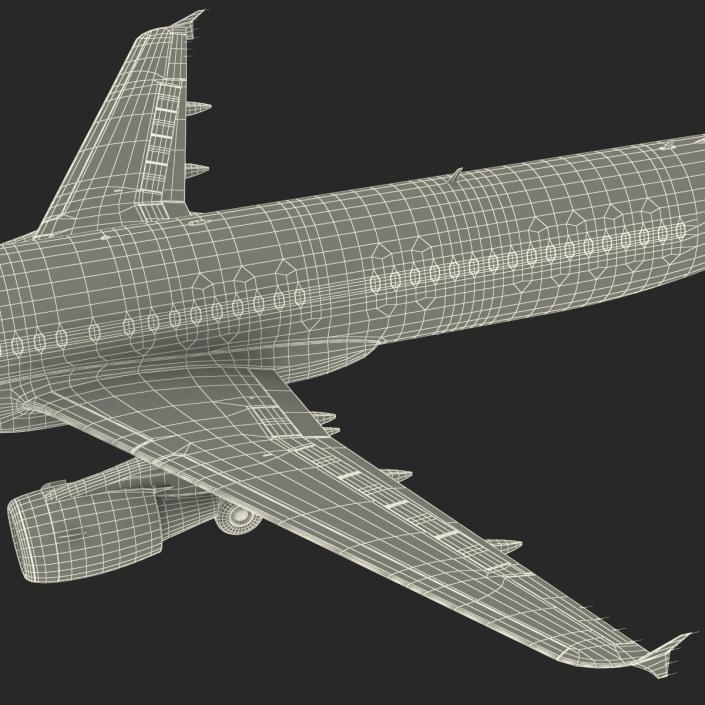 Airbus A321 British Airways Rigged 3D model