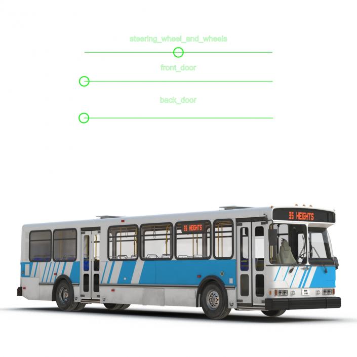 3D Orion V Transit Bus Rigged