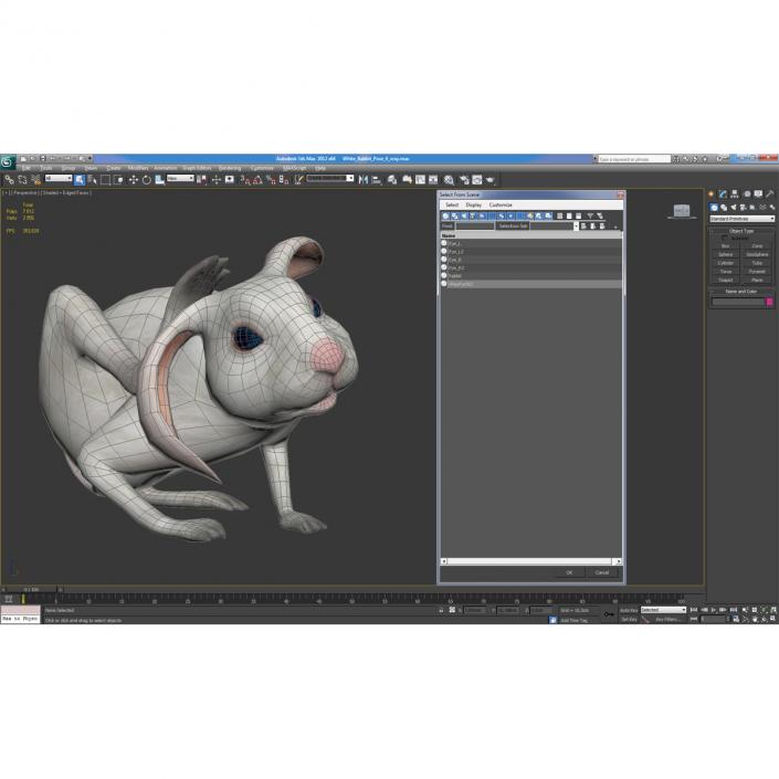 White Rabbit Pose 4 3D model