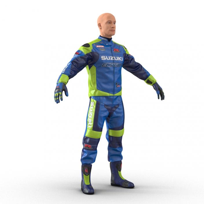 3D Motorcycle Rider Rigged model