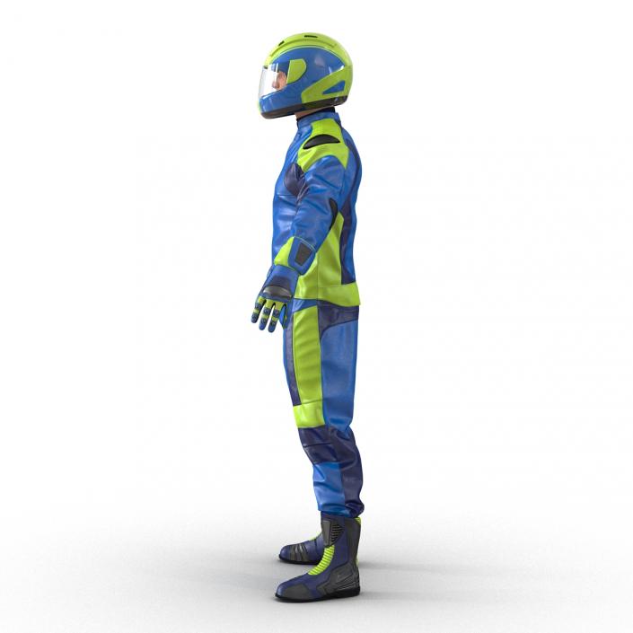 3D Motorcycle Rider Generic Rigged